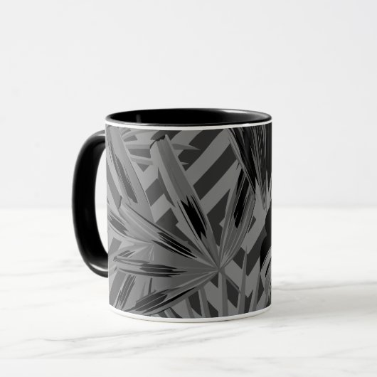 Blätter Tropical Pattern Light Blue Tasse (Vorderseite Links)