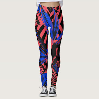 Blätter Tropical Pattern Light Green Leggings