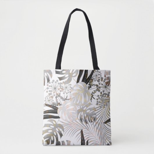 Blätter, tropisch, botanisch, Blätter, Dschungel, Tasche (Vorderseite)