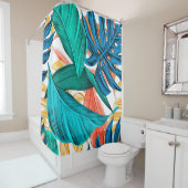Blätter tropische Sommer exotische Duschvorhang (Beispiel)