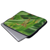 Blätter tropischer Pflanze Laptopschutzhülle (Vorne Knopf)