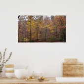 Blätter über dem blumengeschmückten Poster (Küche)