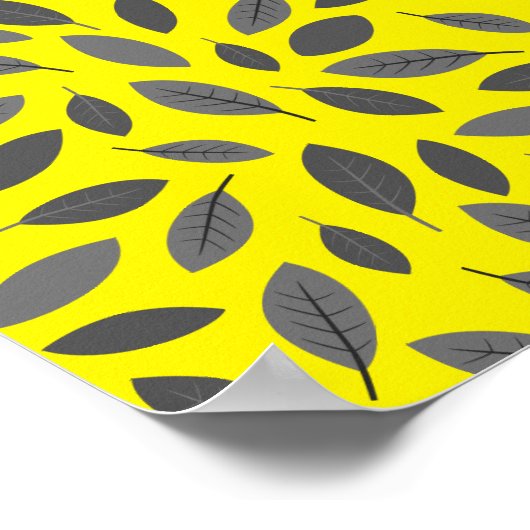 Blätter über Gelb Poster (Ecke)