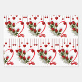 Blätter umhüllen Valentins rote Herz Kuh (Vorderseite 3)