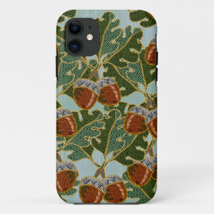 Blätter und Acorne aus bestickter Eiche iPhone 11 Hülle