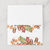 Blätter und Akkorde Platzkarte (Außenseite Aufgefaltet)