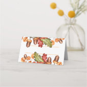 Blätter und Akkorde Platzkarte (Vorderseite)