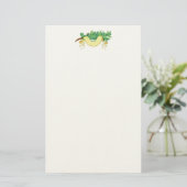 Blätter und Banner aus Eichenblättern Briefpapier (Stehend Vorderseite)