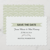 Blätter und Banner Save The Date (Vorne/Hinten)