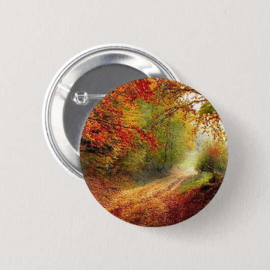 Blätter und Bäume im Herbst, die die schmutzige St Button (Vorne & Hinten)