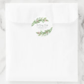 Blätter und Beeren für den Urlaub Rücksendeadresse Runder Aufkleber (Tasche)