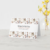 Blätter und Beeren Karte (Gelbe Blume)