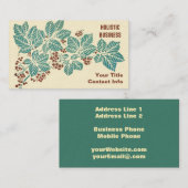 Blätter-und Beeren-Kräutermedizin-holistische Visitenkarte (Vorne/Hinten)