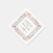 Blätter und Beeren winterliche Winterhochzeit Serviette (Ecke)