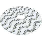 Blätter und Berries besprühen Weihnachtsfeiertag Polyester Weihnachtsbaumdecke (Schrägansicht)