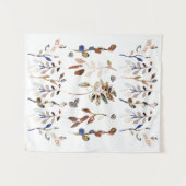 Blätter und Berries Elegante Blumen Wandteppich (Vorderseite (Horizontal))