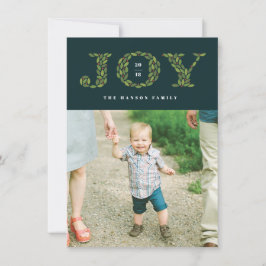 Blätter und Berries Holiday Foto Card Feiertagskarte