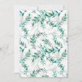 Blätter und Berries Wreath Baby Shower Brunch Einladung (Rückseite)