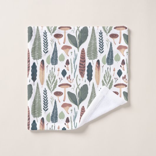 Blätter und Blätter Badhandtuch Set (Waschlappen)