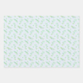 Blätter und Blume Blau grün (Vorderseite 3)