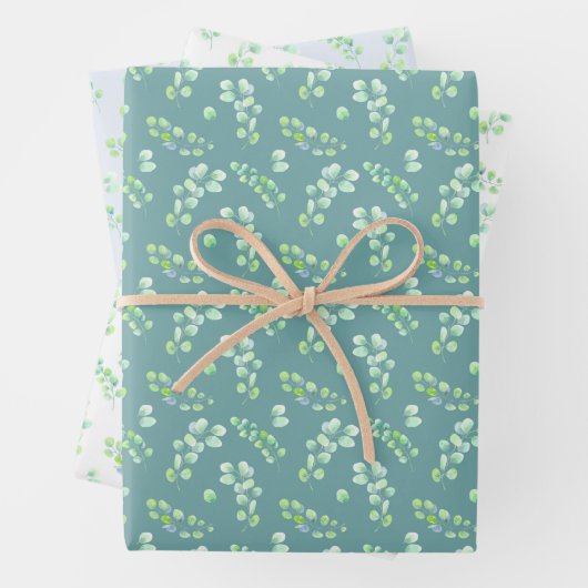 Blätter und Blume Blau grün (Beispiel)