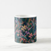 Blätter und Blume des tropischen Dschungels mit fa Kaffeetasse (Mittel)