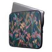 Blätter und Blume des tropischen Dschungels mit fa Laptopschutzhülle (Vorderseite Links)