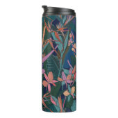 Blätter und Blume des tropischen Dschungels mit fa Thermosbecher (Nach rechts gedreht)