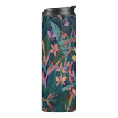 Blätter und Blume des tropischen Dschungels mit fa Thermosbecher (Nach links gedreht)