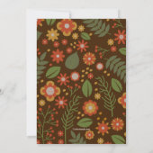 Blätter und Blume Einladung (Rückseite)