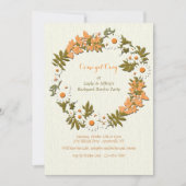 Blätter und Blume Einladung (Vorderseite)