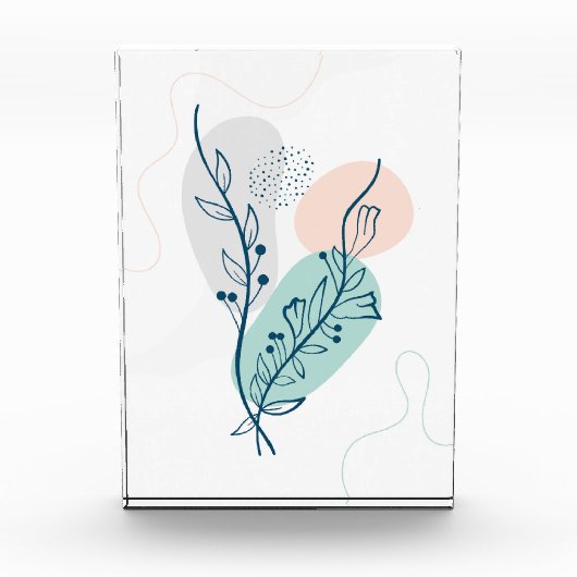 Blätter und Blume Fotoblock (Vorderseite)