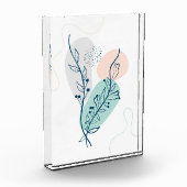 Blätter und Blume Fotoblock (Links)