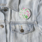 Blätter und Blume grün und rosa Button (Beispiel)