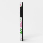 Blätter und Blume grün und rosa Case-Mate iPhone Hülle (Hinten/Links)