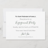 Blätter und Blume Kranz, Grenze verlobt Ankündigung (Rückseite)