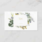 Blätter und Blume Kranz, Tischnummer an den Grenze Platzkarte (Rückseite)