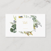 Blätter und Blume Kranz, Tischnummer an den Grenze Platzkarte (Vorderseite)