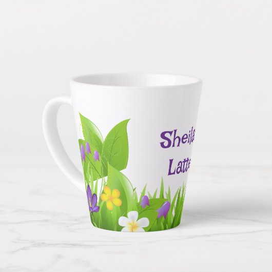 Blätter und Blume Milchtasse (Linke Ecke)