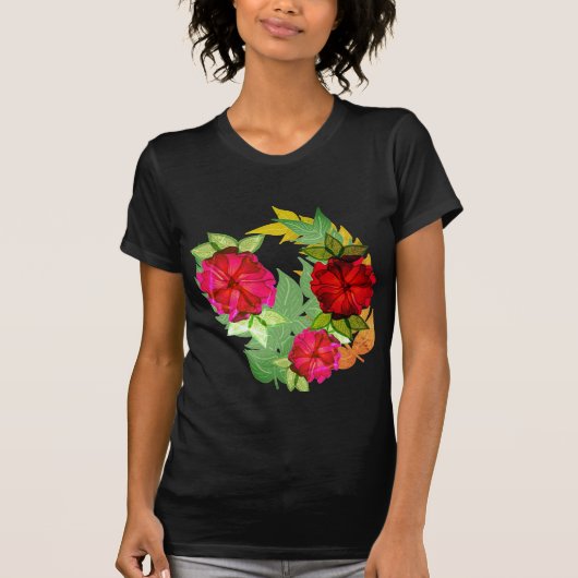 Blätter und Blume T-Shirt (Vorderseite)