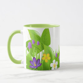 Blätter und Blume Tasse