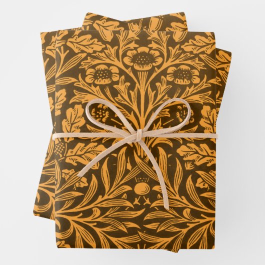 Blätter und Blumenmuster aus Eichen und Korallen (Beispiel)