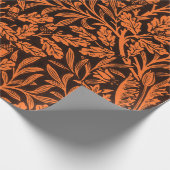 Blätter und Blumenmuster aus Eichen und Korallen Geschenkpapier (Ecke)