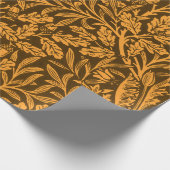 Blätter und Blumenmuster aus Eichen und Korallen Geschenkpapier (Ecke)