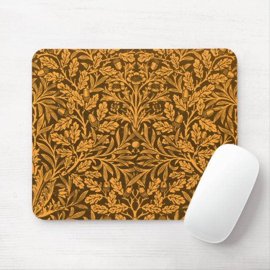 Blätter und Blumenmuster aus Eichen und Korallen Mousepad (Mit Mouse)