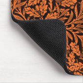 Blätter und Blumenmuster aus Eichen und Korallen Mousepad (Ecke)