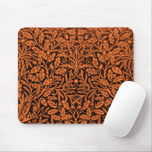 Blätter und Blumenmuster aus Eichen und Korallen Mousepad