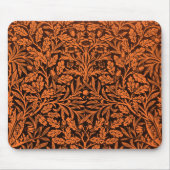 Blätter und Blumenmuster aus Eichen und Korallen Mousepad (Vorne)