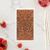 Blätter und Blumenmuster aus Eichen und Korallen Serviette (Beispiel)