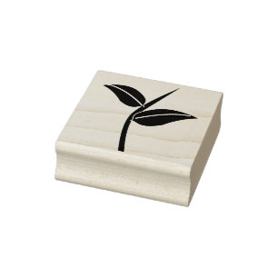 Blätter und Briefmarke der Stammkunst Gummistempel